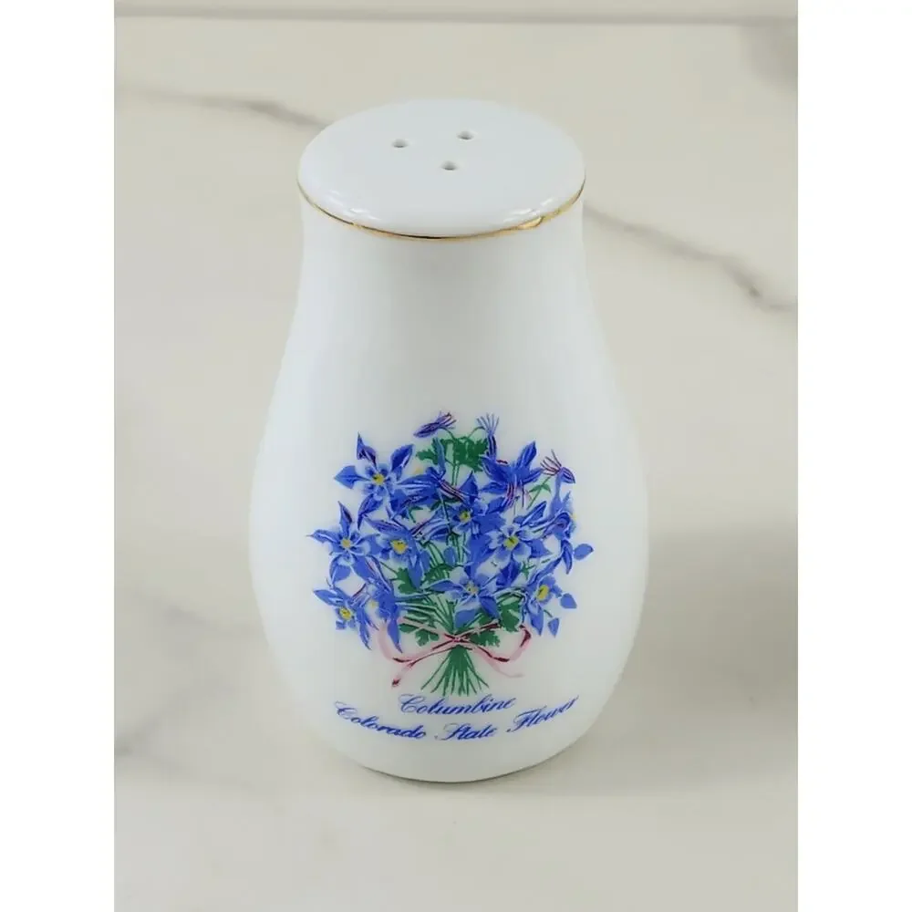 Columbine Flower Lavender Salt & Pepper Shakers 3